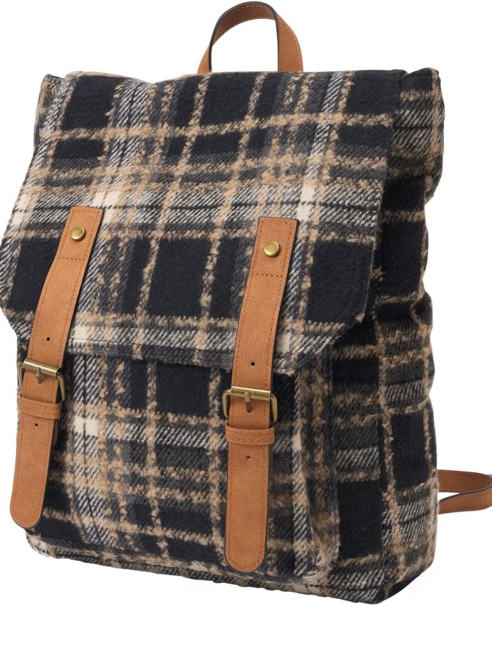 NWT Natural Reflections Plaid Backpack
